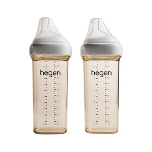 image:imagehegen Baby Bottles Anti Colic Baby Bottles Wide Neck Breastfeeding System 11 oz with Fast Flow Teats11oz 2 Pack