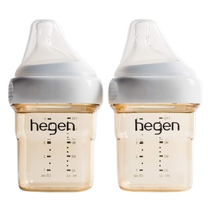 image:imagehegen Baby Bottles Anti Colic Baby Bottles Wide Neck Breastfeeding System 11 oz with Fast Flow Teats5oz 2 Pack