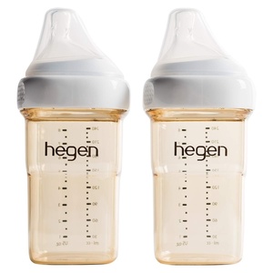 image:imagehegen Baby Bottles Anti Colic Baby Bottles Wide Neck Breastfeeding System 11 oz with Fast Flow Teats8oz 2 Pack