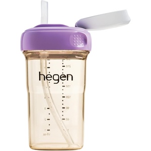 image:imageHegen 8oz Straw Cup PPSU Purple Slow Flow  6 months to adult